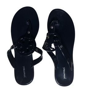Youermei Patent Black Miller Style Sandal Women 11